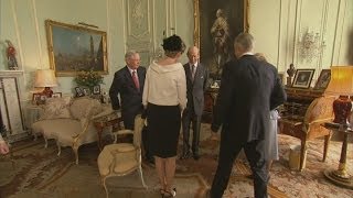 The Queen meets the Belgian royals [upl. by Kcirderfla774]