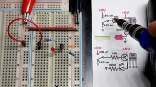 PNP BJT Switch Bipolar Junction Transistor demo circuit [upl. by Brelje]