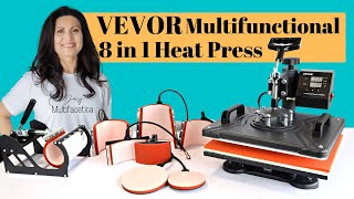 REVIEW Vevor 8 in 1 Heat Press Unboxing assembling and how to use Vevor Sublimation Heat Press [upl. by Patterson]