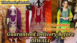 Diwali SHOPPING with Khanna Fabrics  Single Available Free Delivery [upl. by Martita767]