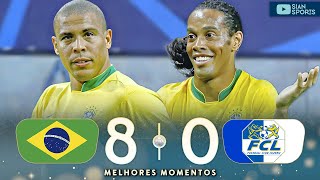 QUANDO A SELEÃ‡ÃƒO BRASILEIRA DAVA MEDO COM ADRIANO RONALDO RONALDINHO KAKÃ  BRASIL 8 X 0 LUCERNA [upl. by Oisorbma234]