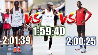 Eliud Kipchoge VS Eliud Kipchoge  Which Marathon was his Greatest [upl. by Ogata]