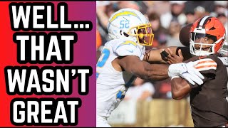 BROWNS FAN REACTS TO EMBARRASSING LOSS TO CHARGERS  TIME TO LOOK FORWARD TO THE DRAFT [upl. by Ashbaugh]