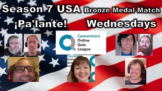 Connections Online Quiz League Season 7 🇺🇸 🥉 ¡Palante v Wednesdays [upl. by Mollie]