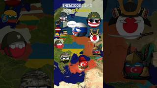 RUSIA Y SUS ENEMIGOS countryballs mapa curiosidades historia guerra rusia [upl. by Abbye]