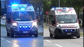 Old VS New2x Ambulanze Croce Rossa Italiana Cesena in emergenza  Italian ambulance in emergency [upl. by Thar33]