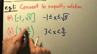 Intermediate Algebra  Interval Notation  Example 1 [upl. by Skelton]