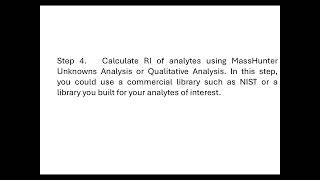 Agilent MassHunter GCMS Retention Index [upl. by Titos78]