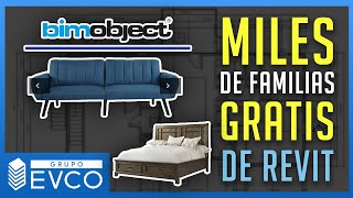 🎁Como DESCARGAR FAMILIAS Revit GRATIS🎁  BIM OBJECT [upl. by Yssim]