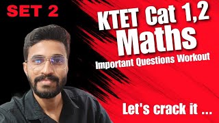 KTET EXAM MATHS QUESTIONS WORKOUT IMPORTANT MATHS QUESTIONS FOR CATEGORY 12 [upl. by Airdnalahs685]