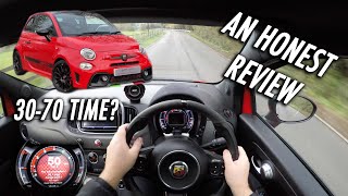 2017 ABARTH 595 COMPETIZIONE DRIVING POVREVIEW [upl. by Inerney]