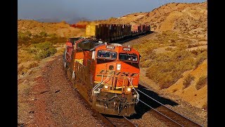 BNSF Trains on Hill 582 and Victorville [upl. by Alliscirp560]