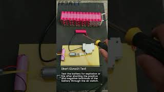 Panasonic 21700 liion battery shortcircuit testing panasonic lithiumbattery [upl. by Mishaan]