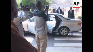 Mugabe and Tsvangirai arrive at hotel for talks [upl. by Scrivenor521]