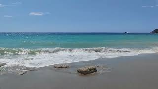 Rethymnon Crete Kreta  The beach of Damnoni  one of the most beautiful beaches [upl. by Llegna]