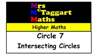 Higher maths circle 7 intersecting circles [upl. by Jarib]