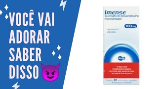 VLOG Imense 100 mg Succinato de desvenlafaxina monoidratado fique até o final [upl. by Inahet833]