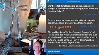 Gedanken zur Herrnhuter Tageslosung am 29 August 2024 [upl. by Julee]