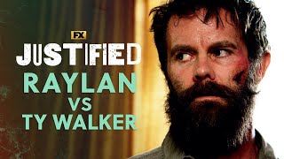 Raylan Takes Down Ty Walker  Scene  Justified  FX [upl. by Philbert]