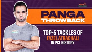 Top 5 tackles of Sultan Fazel Atrachali in Pro Kabaddi history [upl. by Auoy]