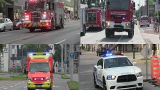 Fire trucks ambulances police cars responding code 3  BEST OF 2015 [upl. by Junji]