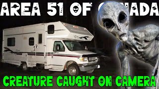 CAMPING IN MY VAN AT ABANDONED AREA 51 BASE OF CANADA CREATURE CAUGHT ON CAMERA [upl. by Llecrad]