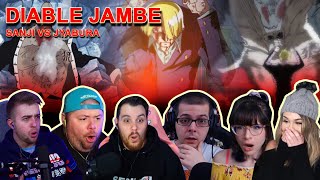 DIABLE JAMBE SANJI VS JYABURA  Reaction Mashup One Piece [upl. by Kahler329]