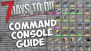 7 Days to Die Command Console Guide  Basic Console Commands  How to use Creative mode amp Debug mode [upl. by Rame]