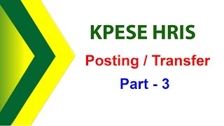 KPESE HRIS  Posting transfer [upl. by Anelaf202]