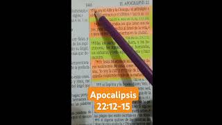 Apocalipsis 22 enseñanza meditamosenlapalabradedioscadadia shortvideo  Cristo Viene [upl. by Nylaf151]