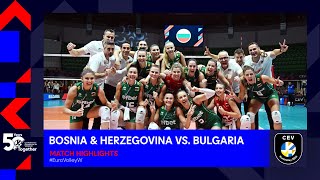 Bosnia amp Herzegovina vs Bulgaria I Match Highlights I CEV EuroVolley 2023 Women [upl. by Ailec491]