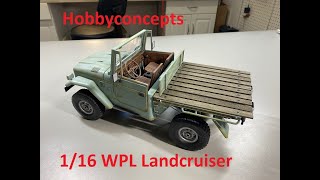 Remotoy 116 RC Landcruiser WPLC44KM Metal Edition Crawler Build [upl. by Yecak]