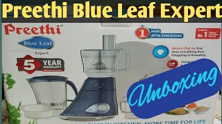 Unboxing Preethi Blue Leaf Expert MG 214 750 watt juicer Mixer Grinder [upl. by Aicsile]