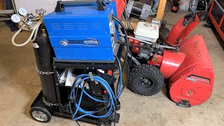 Chicago Electric MIG Welder Setup and Test  Honda HS55 Bracket Fabrication [upl. by Lucretia101]