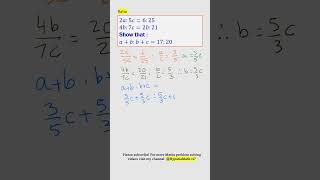 Ratio  GCSE Higher Maths gcsemaths gcsemathsrevision mathematics igcsemath [upl. by Sansbury]