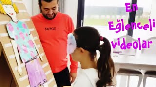 ÖYKÜ VE BABASI ile CHALLENGE EĞLENCELİ VİDEOLAR [upl. by Vaenfila]