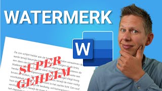 Zo maak je een watermerk in Word [upl. by Anatnom989]