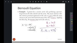 BioFluid I Bernoulli equation 1 [upl. by Batista]