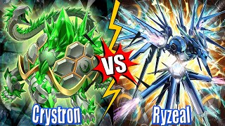 Crystron vs Ryzeal amp Trickstar vs Ryzeal  Newdeck DB YuGiOh 2024 [upl. by Dympha]