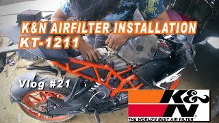 INSTALLING KampN AIR FILTER ON KTM RC 200390 [upl. by Abehsile]