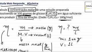 Aprenda a calcular a Molaridade [upl. by Nesyaj]