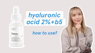 ⚡️The ordinary hyaluronic acid 2  b5  review how to use amp how to layer [upl. by Avlem]