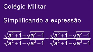 📗 MATEMÁTICA COLÉGIO MILITAR SIMPLIFICAÇÃO de EXPRESSÃO ALGÉBRICA [upl. by Einimod]