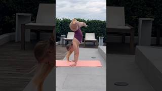 Handstands are getting better What do you think stretching yogagirl flexibility [upl. by Angela]