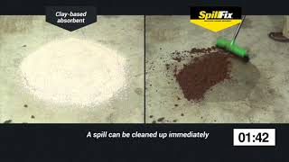 Spill Cleanup Clay vs Natural Coconut Absorbent [upl. by Giana987]