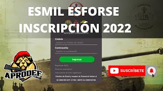 ESMIL ESFORSE  INSCRIPCIÓN 2022 [upl. by Kieran]