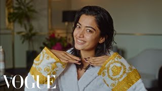 Rashmika Mandanna gets ready for Versace at Milan Fashion Week  Last Looks  Vogue India [upl. by Eelra]