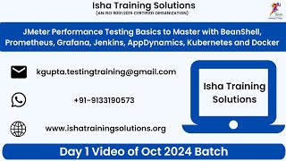 JMeter PT Basics to Master with BeanShell Day 1 WhatsApp us on 918019952427 to enroll [upl. by Katt]