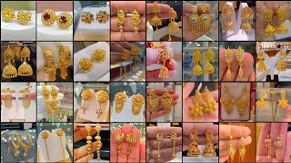 150latest Bridal Gold Earrings designs Most beautiful Gold Earrings designs New Earrings Design [upl. by Staffard244]