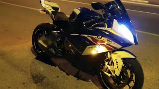 BMW S1000RR 2018 AKRAPOVIC FULL SYSTEM BACK FIRE MOTOR VIEW [upl. by Gherlein]